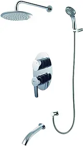 Душевая система со смесителем для ванны Lemark Atlantiss хром LM3222C Душевая система со смесителем для ванны Lemark Atlantiss хром LM3222C, 1