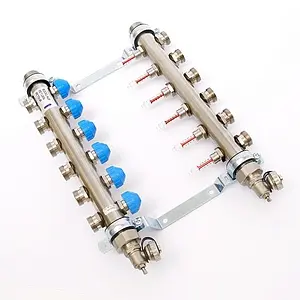 Группа коллекторная с расходомерами 6 отводов 1&quot;н/н x ¾&quot;ек Uni-fitt 455W4306, 2