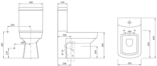 Унитаз-компакт с функцией биде Kale Basics белый 7112234000+711(9)2240000+70122729S0