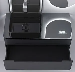 Тумба-умывальник подвесная Jorno Shine 100 антрацит Shi.01.100-M/P/A+ Тумба-умывальник подвесная Jorno Shine 100 антрацит Shi.01.100-M/P/A+, 3