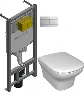 Комплект 5 в 1 Jacob Delafon Vox E21746RU-00 с кнопкой E4316-CP хром глянцевый, 1