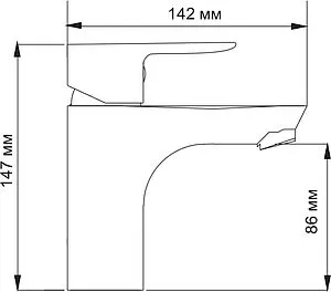 Смеситель для раковины Wasserkraft Leine хром 3503 Смеситель для раковины Wasserkraft Leine хром 3503, 2