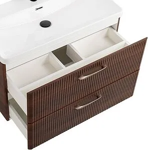 Тумба-умывальник подвесная BelBagno DUE 80 Noce DUE-800-2C-SO-NOCE-P+BB-8076-3-80, 4