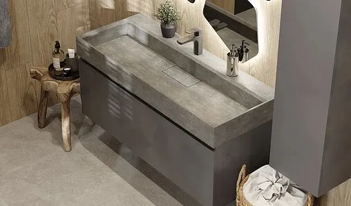 Тумба-умывальник подвесная Raval Facet 120 антрацит Fac.01.120/P/A/RL+Fac.08.120/Bet/RL