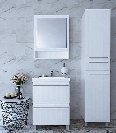 Шкаф-зеркало Milardo Magellan 60 R белый MAG6000M99