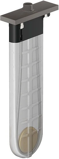 Подключение лейки на борт ванны Hansgrohe sBox Square шлифованный чёрный хром 28010340