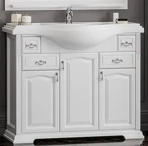 Тумба-умывальник напольный Opadiris Риспекто 100 белый матовый Z0000012631+4640021060926, 1