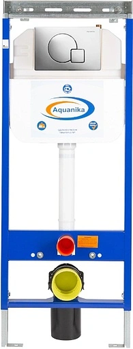 Инсталляция для подвесного унитаза Set 4 в 1 Aquanika Basic ComboFix 10.702.45B.02.10 с кнопкой хром глянцевый