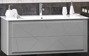 Тумба-умывальник подвесная Opadiris Луиджи 120 серый матовый 00-00007192+050600-u-01, 1