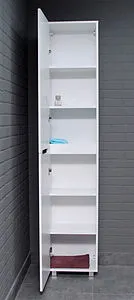 Шкаф-пенал напольный Айсберг Аура 40 белый DA2505P, 3