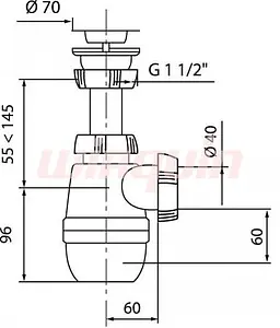 Сифон бутылочный для мойки Wirquin Минор 30718024 Сифон бутылочный для мойки Wirquin Минор 30718024, 2
