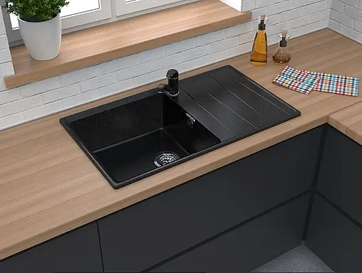 Мойка кухонная GranFest Level LV-860L черный