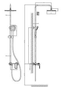 Душевая система со смесителем для ванны D&K Venice.Gondola хром DA1023701B14 Душевая система со смесителем для ванны D&K Venice.Gondola хром DA1023701B14, 2