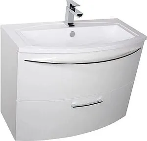 Тумба-умывальник подвесная Aquanet Лонг 90 белый глянец 00167099+НФ-00008069, 4