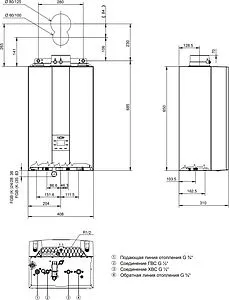Настенный конденсационный газовый котел одноконтурный турбированный 35кВт Wolf FGB-35 8616043 Настенный конденсационный газовый котел одноконтурный турбированный 35кВт Wolf FGB-35 8616043, 2