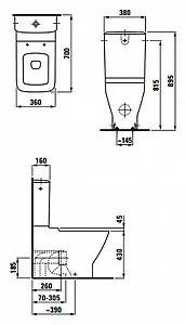 Чаша унитаза Laufen Palace белый 8.2470.6.000.000.1, 2