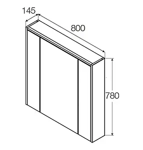 Шкаф-зеркало Roca Ronda 80 белый матовый ZRU9303009 Шкаф-зеркало Roca Ronda 80 белый матовый ZRU9303009, 2