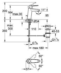 Смеситель для раковины Grohe Eurodisc Cosmopolitan хром 23049002 Смеситель для раковины Grohe Eurodisc Cosmopolitan хром 23049002, 2