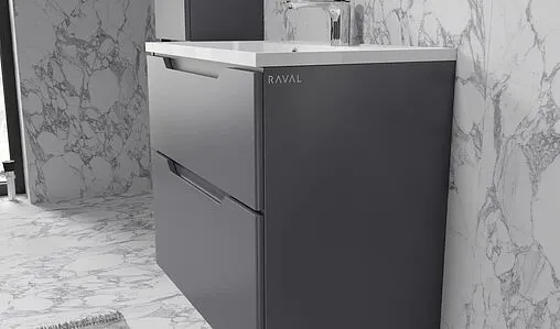 Тумба-умывальник подвесная Raval Wector 70 антрацит Wct.01.70/P/A/MD+4627173210171