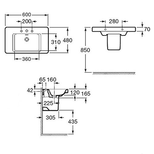 Раковина Roca Khroma 60 белый 327652000