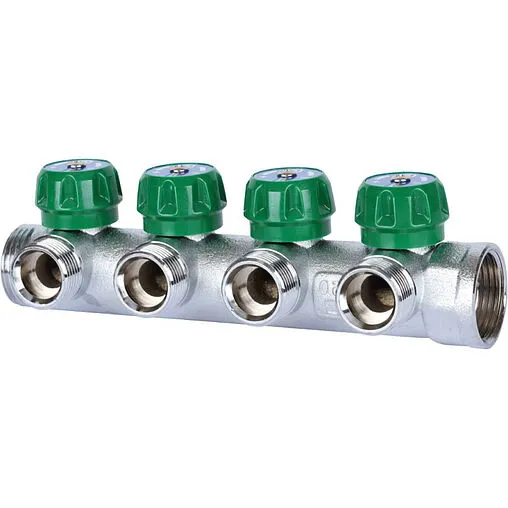 Коллектор регулирующий проходной 4 отвода 1&quot;в/н x ¾&quot;ек Stout SMB-6850-013404