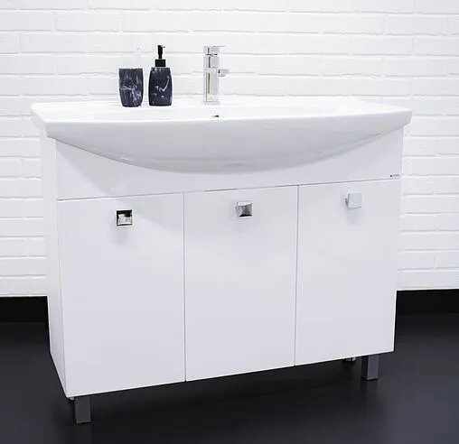 Тумба-умывальник напольная Айсберг Мега 105 белый DM4603T+4620008197388