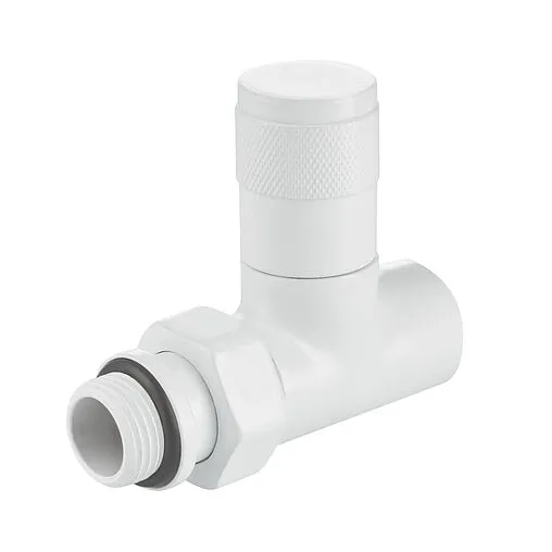 Комплект вентилей запорных прямых ½&quot; в/н Royal Thermo Piano белый RTE 56.0010