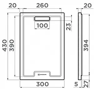 Разделочная доска Omoikiri CB-01-WOOD венге 4999005 Разделочная доска Omoikiri CB-01-WOOD венге 4999005, 2