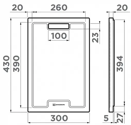 Разделочная доска Omoikiri CB-01-WOOD венге 4999005