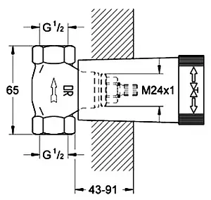Скрытая часть запорного вентиля Grohe Allure 29032000 Скрытая часть запорного вентиля Grohe Allure 29032000, 2