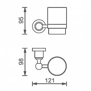 Стакан Aquanet брашированная бронза 3884 Стакан Aquanet брашированная бронза 3884, 2
