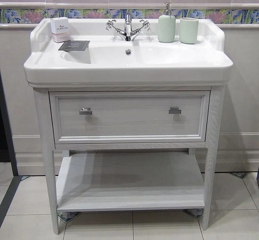 Тумба под умывальник напольная Kerama Marazzi Provence 80 декапе белый PR.80\WHT