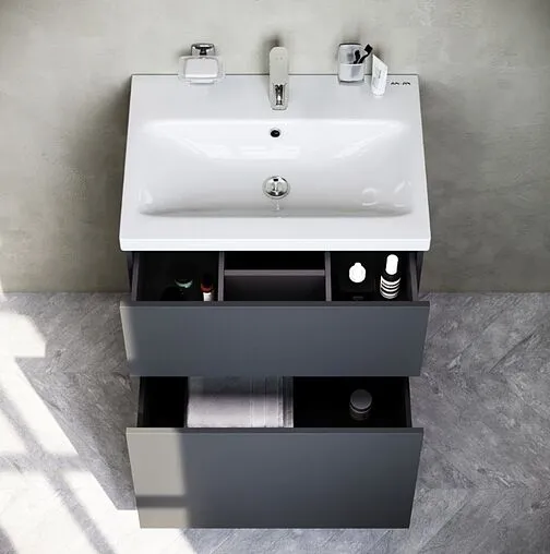 Тумба под умывальник напольная Am.Pm Gem 60 графит матовый M90FSX06022GM32 Тумба под умывальник напольная Am.Pm Gem 60 графит матовый M90FSX06022GM32