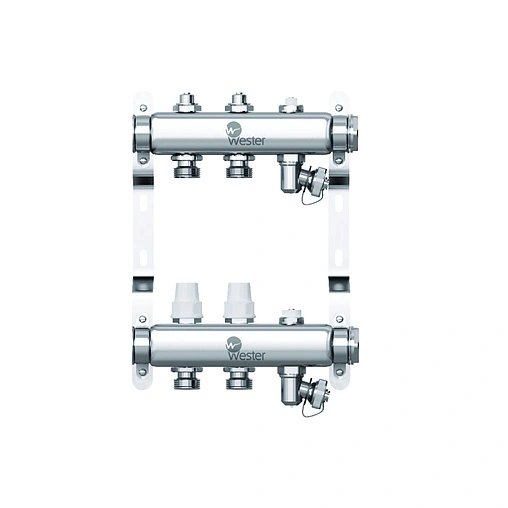 Группа коллекторная без расходомеров 2 отвода 1&quot;в/в x ¾&quot;ек Wester W903.2