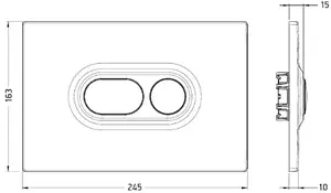 Клавиша смыва для унитаза ArtCeram Atelier 702.000.05 белый глянцевый, 2