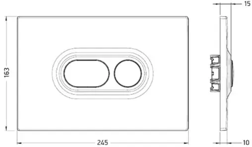Клавиша смыва для унитаза ArtCeram Atelier 702.000.17 черный матовый