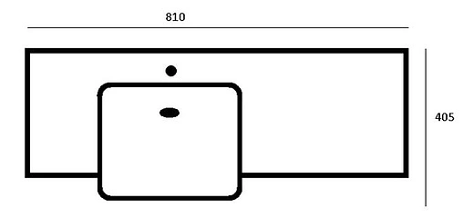 Раковина Aquaton Hotel B 81 L белый 1A710231PI010