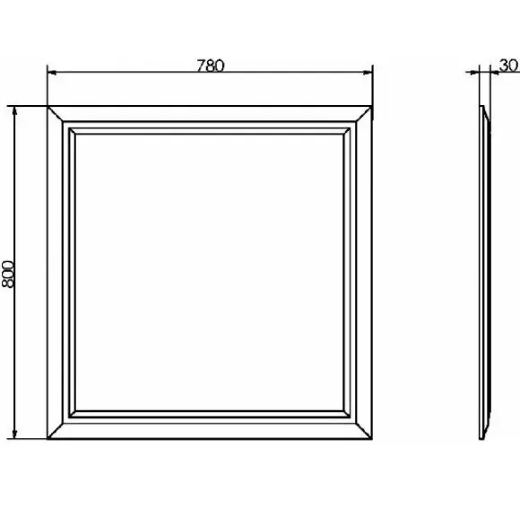 Зеркало Comforty Империя 80 белый 00004143507CF Зеркало Comforty Империя 80 белый 00004143507CF, 3