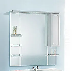 Шкаф-зеркало Aqwella Barcelona 100 белый Ba.02.10, 3