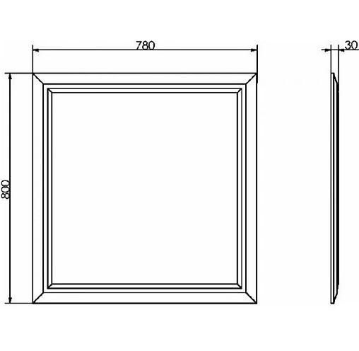 Зеркало Comforty Империя 80 белый 00004143507CF