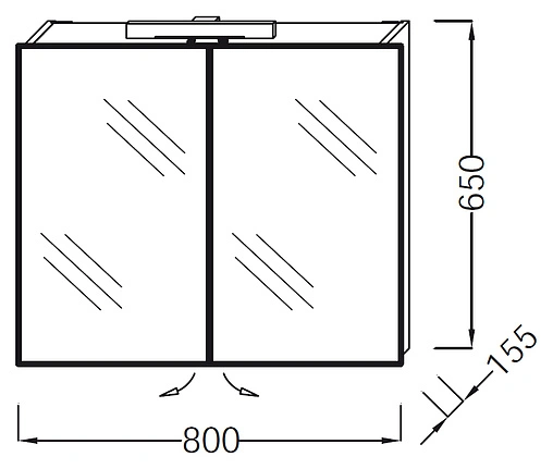 Шкаф-зеркало Jacob Delafon Presquile 80 белый/хром EB928-J5