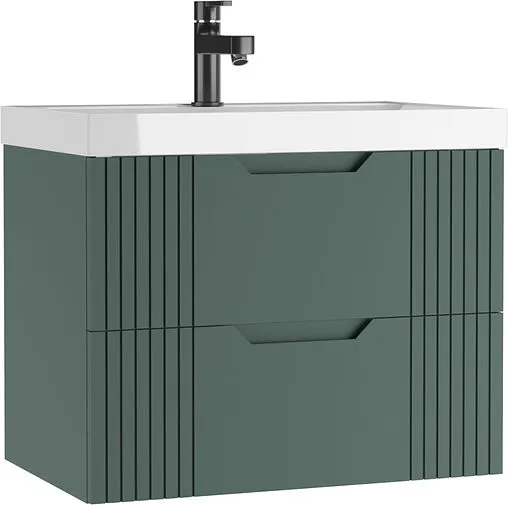 Тумба-умывальник подвесная Домино Garden 70 зеленый матовый DG2503T+4670142930037