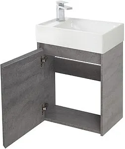 Тумба-умывальник подвесная BelBagno KRAFT MINI 50 R Cemento Grigio KRAFT MINI-500/260-1A-SO-CG-R+7045-KL, 5