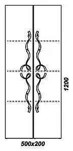 Шкаф-пенал подвесной двухстворчатый Clarberg Due Amanti 50 золото белый DUE0505W+DUER8GL Шкаф-пенал подвесной двухстворчатый Clarberg Due Amanti 50 золото белый DUE0505W+DUER8GL, 2
