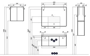 Зеркало с подсветкой Aquaton Шерилл 105 с подогревом 1A206402SH010, 2