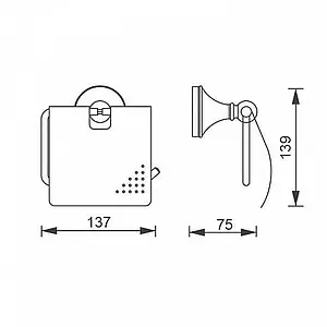 Держатель туалетной бумаги Aquanet хром 5586, 2