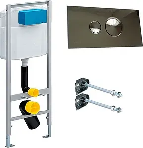 Инсталляция для подвесного унитаза Set 3 в 1 Viega Eco 8180.31 713386 с кнопкой хром глянцевый, 1