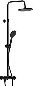 Душевая система с термостатом для душа Damixa Jupiter чёрный матовый 977750300, 1