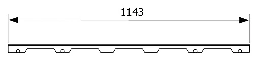 Решетка для лотка 1143мм TECEdrainline Steel II 601282