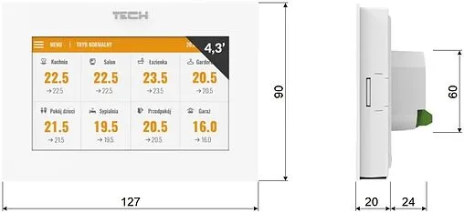 Беспроводная панель управления контроллером TECH ST-M-8e белый